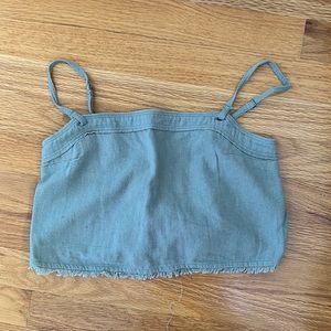 Abercrombie & Fitch Army Green Tie Back Tank XS
